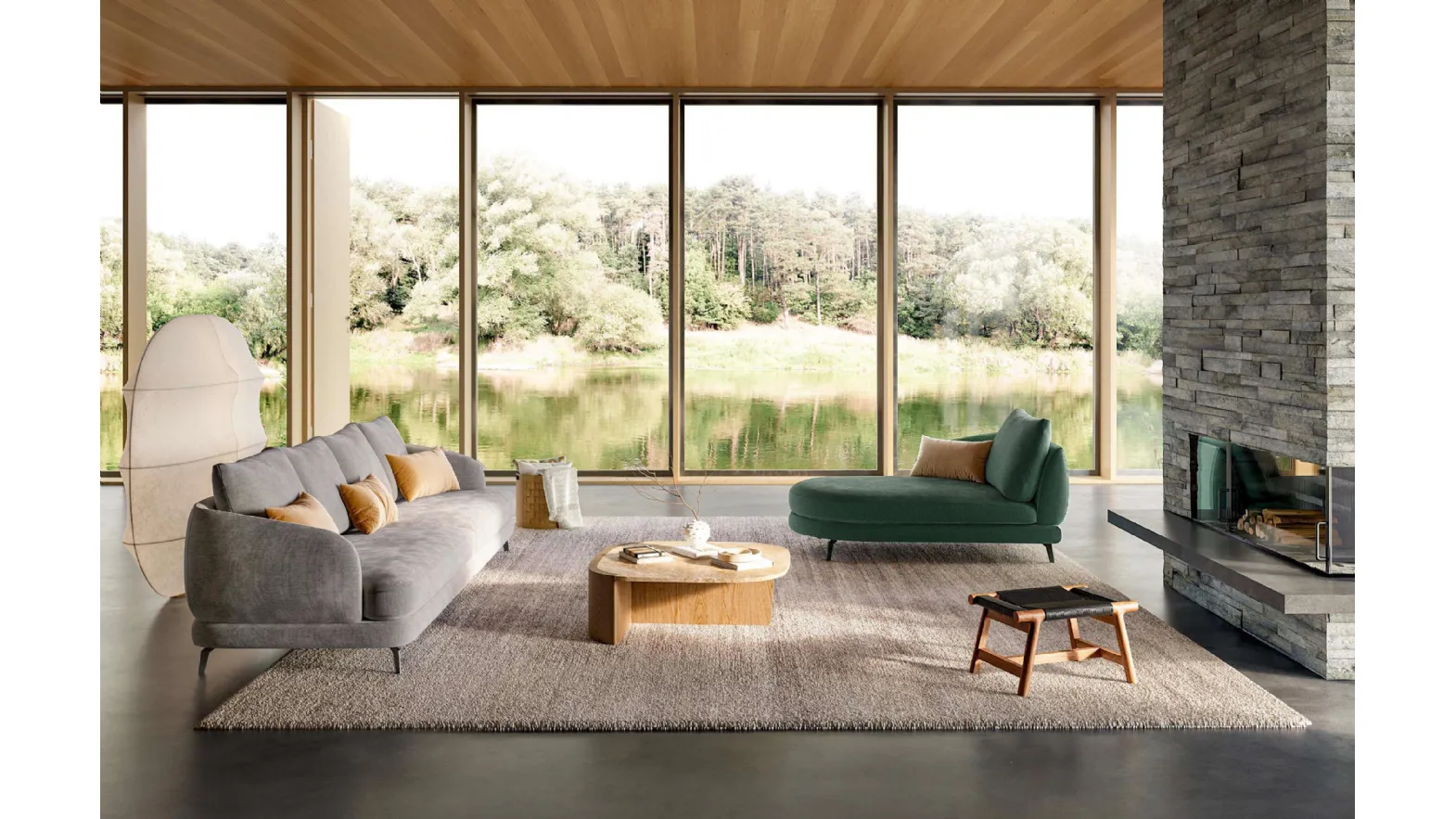 Fabric sofa Jand by Le Comfort