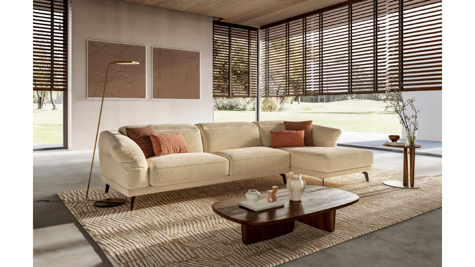 Sofa with chaise longue Sky by Le Comfort