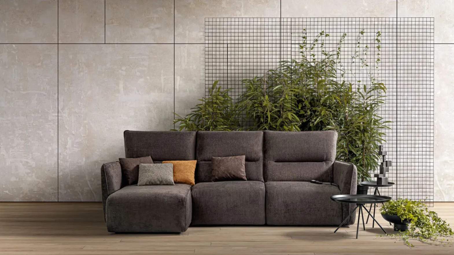 Relax sofa bed with peninsula Total by Samoa.