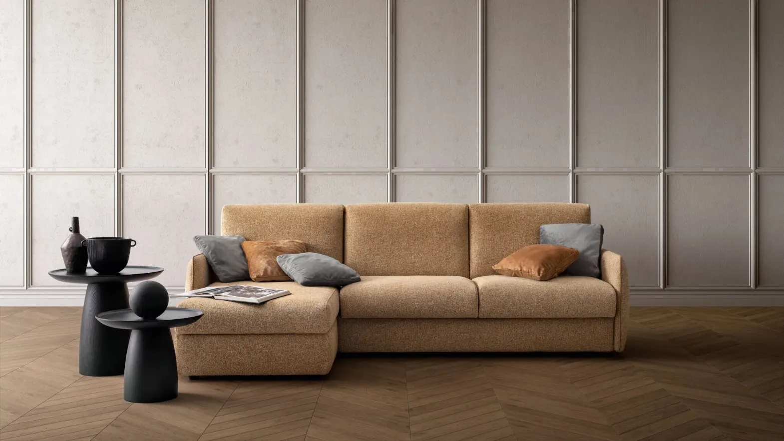 Wonder sofa bed with peninsula by Samoa