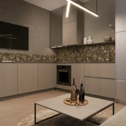 Modern Corner Kitchen by Life Cucine