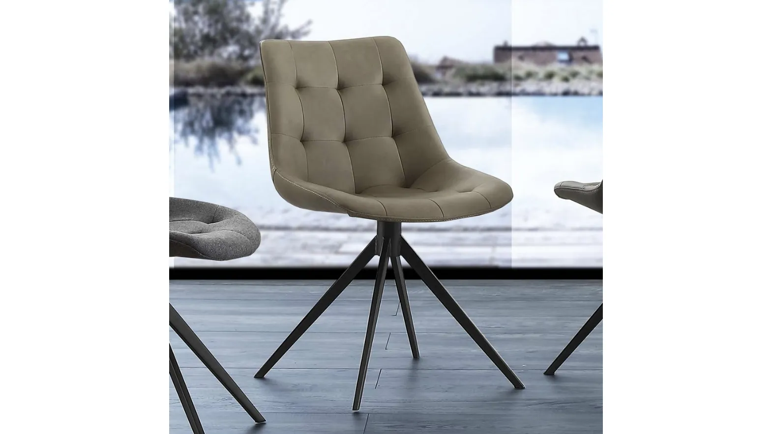 Carnaby Classic chair in eco-suede by La Seggiola