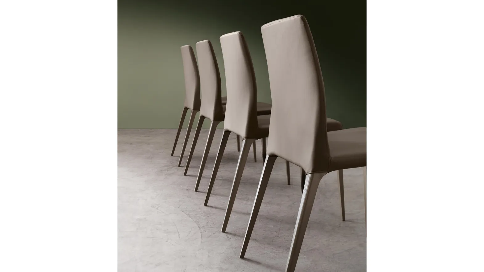 Dakota chair in eco-leather by Maronese