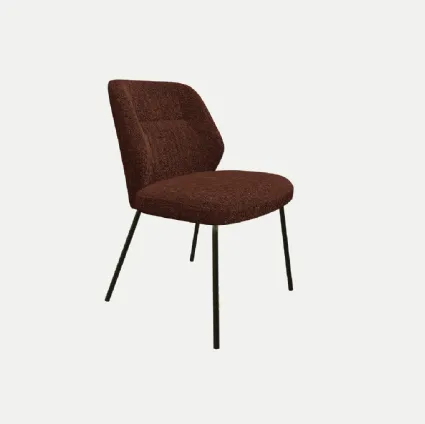 Diva Chair in upholstered fabric by Zamagna