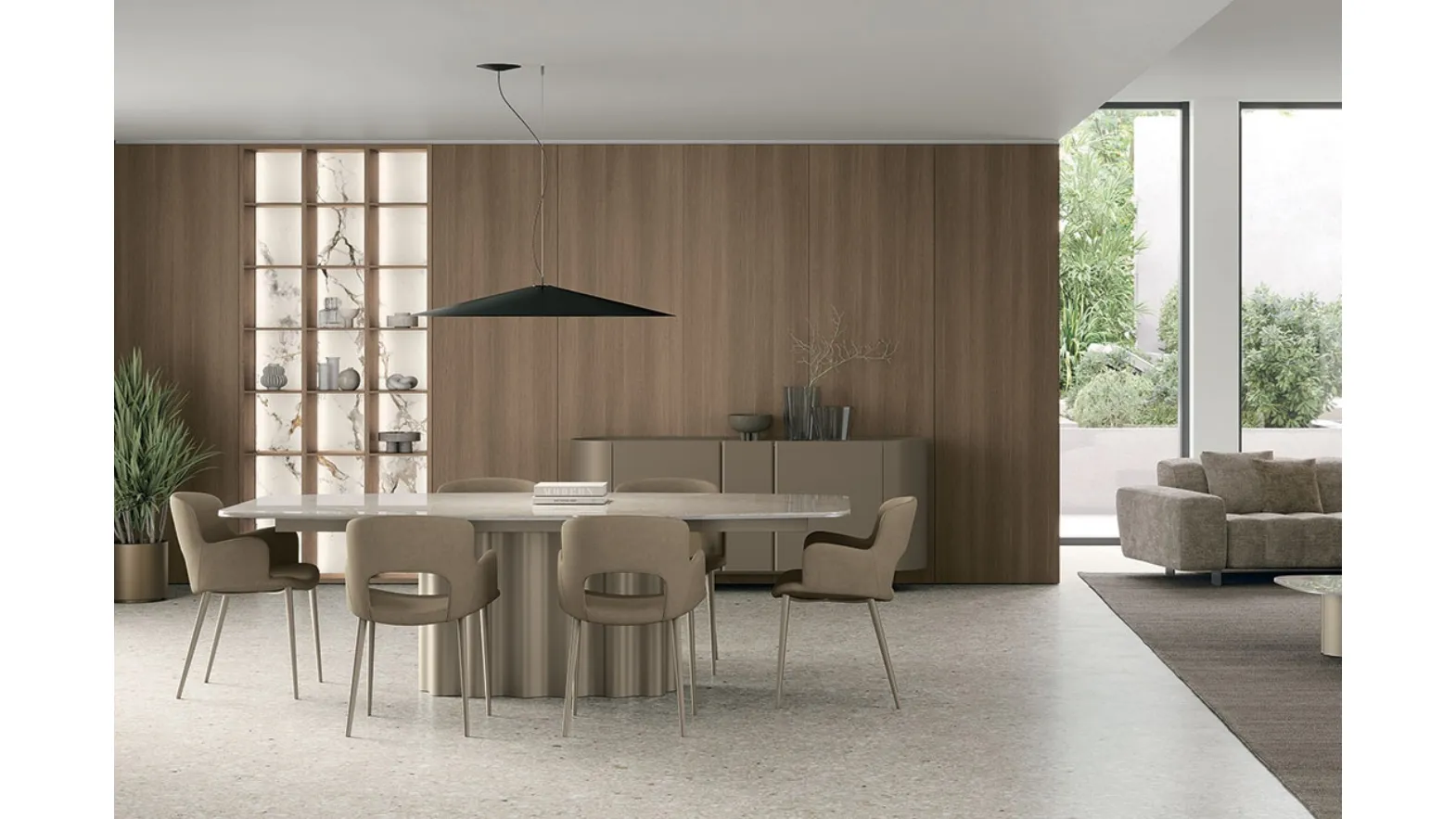 Dora chair in nabuk by Tomasella.