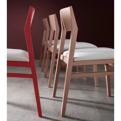 Ester chair in lacquered wood by Maronese.