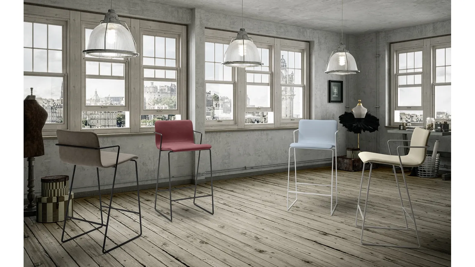 Fluid/C Stool by Zamagna