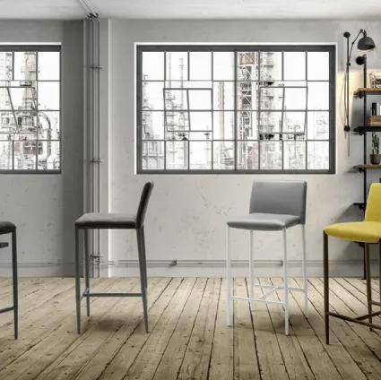 Memphis Atelier stool in fabric or eco-leather by Zamagna