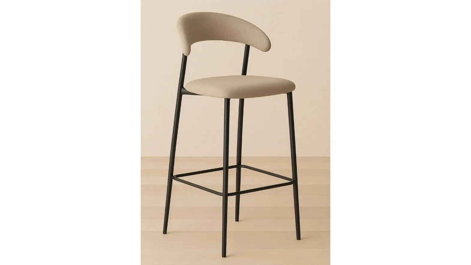 Moon fabric stool by Zamagna