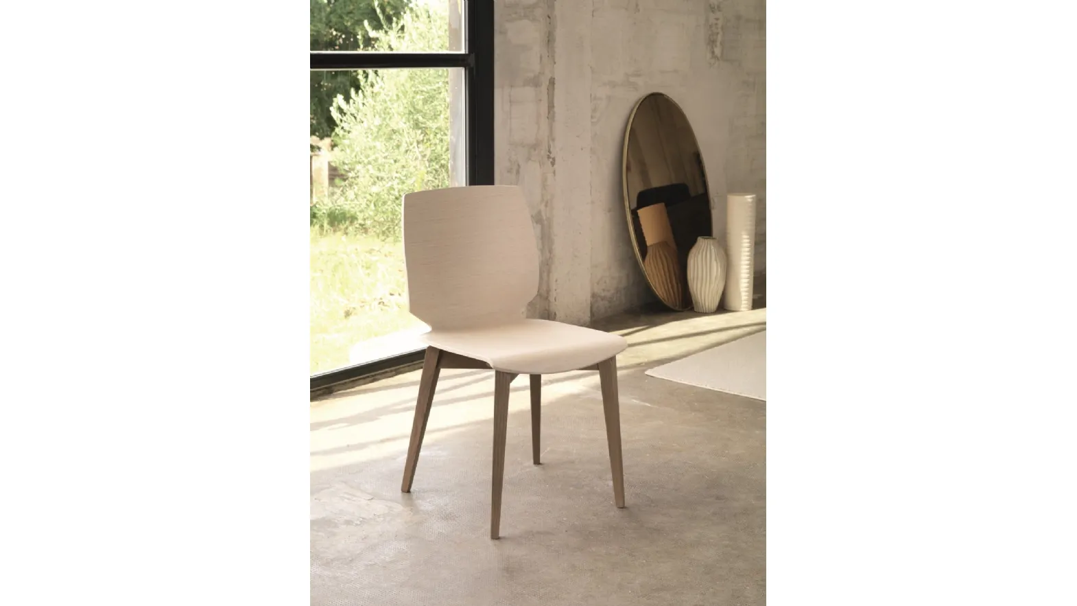 Wooden chair Shell S149 by Friulsedie.