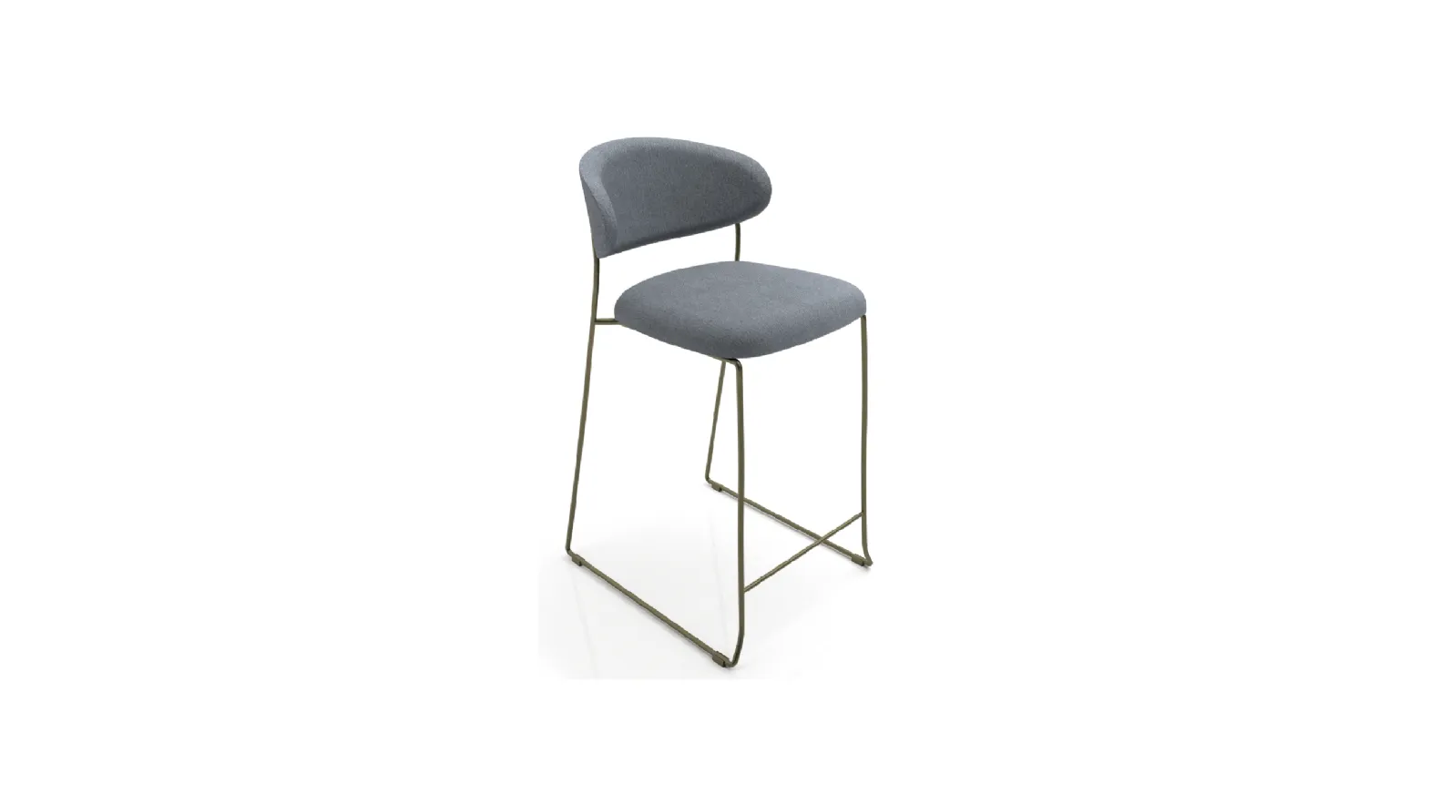 Upholstered fabric stool Sled/C by Zamagna