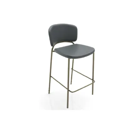 Sunrise/C Leather Stool by Zamagna