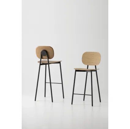 Tata Young 6 Impiallacciato di Pointhouse stool