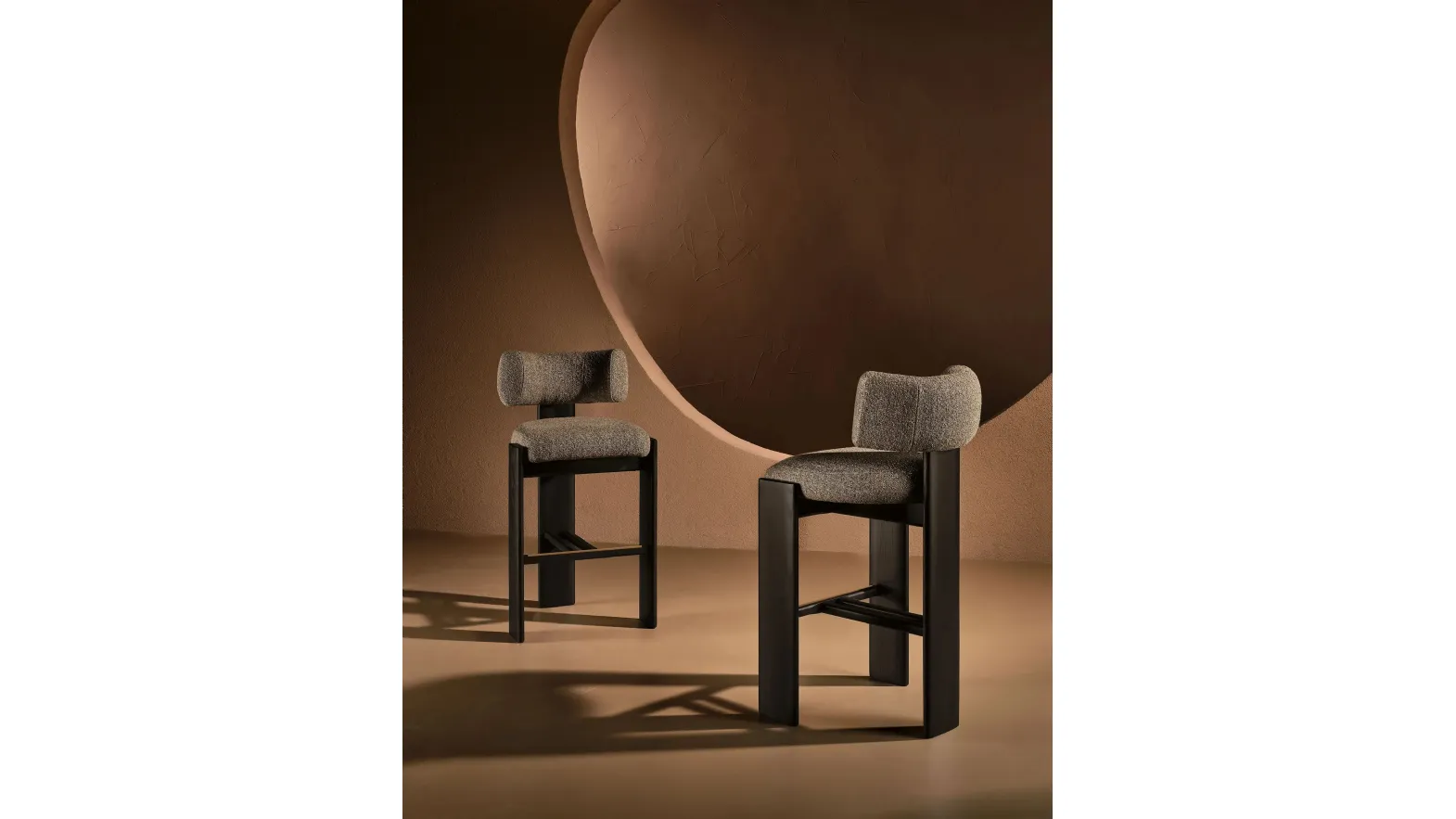 Trine Stool in upholstered fabric by Nature Design