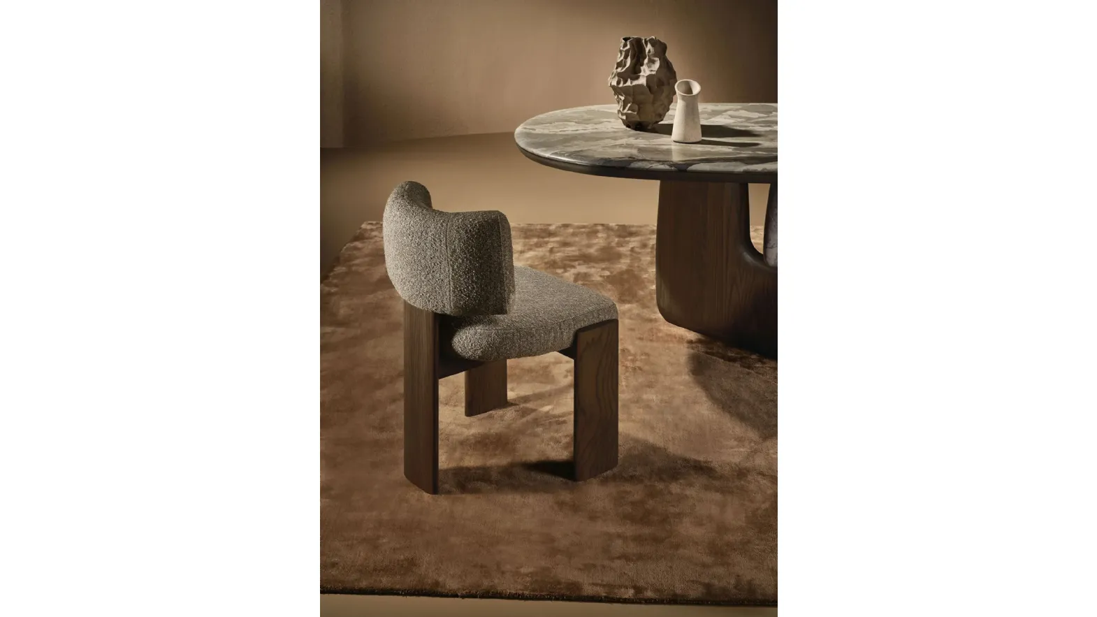 Trine Chair in Padded Fabric by Nature Design