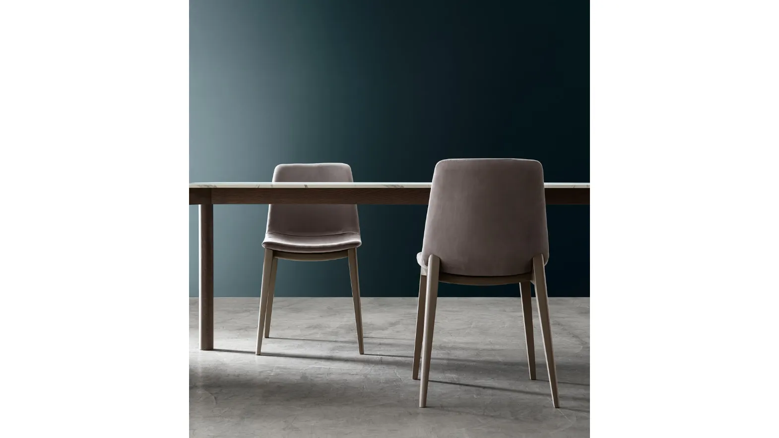Vanity chair in fabric and ash wood by Maronese.