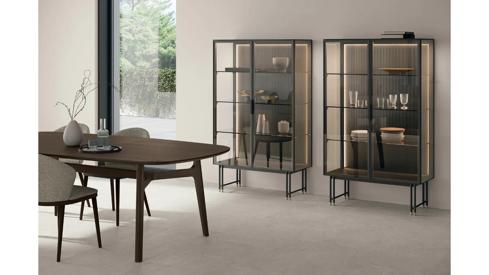 Tomasella's Joyce sideboard with glass doors.