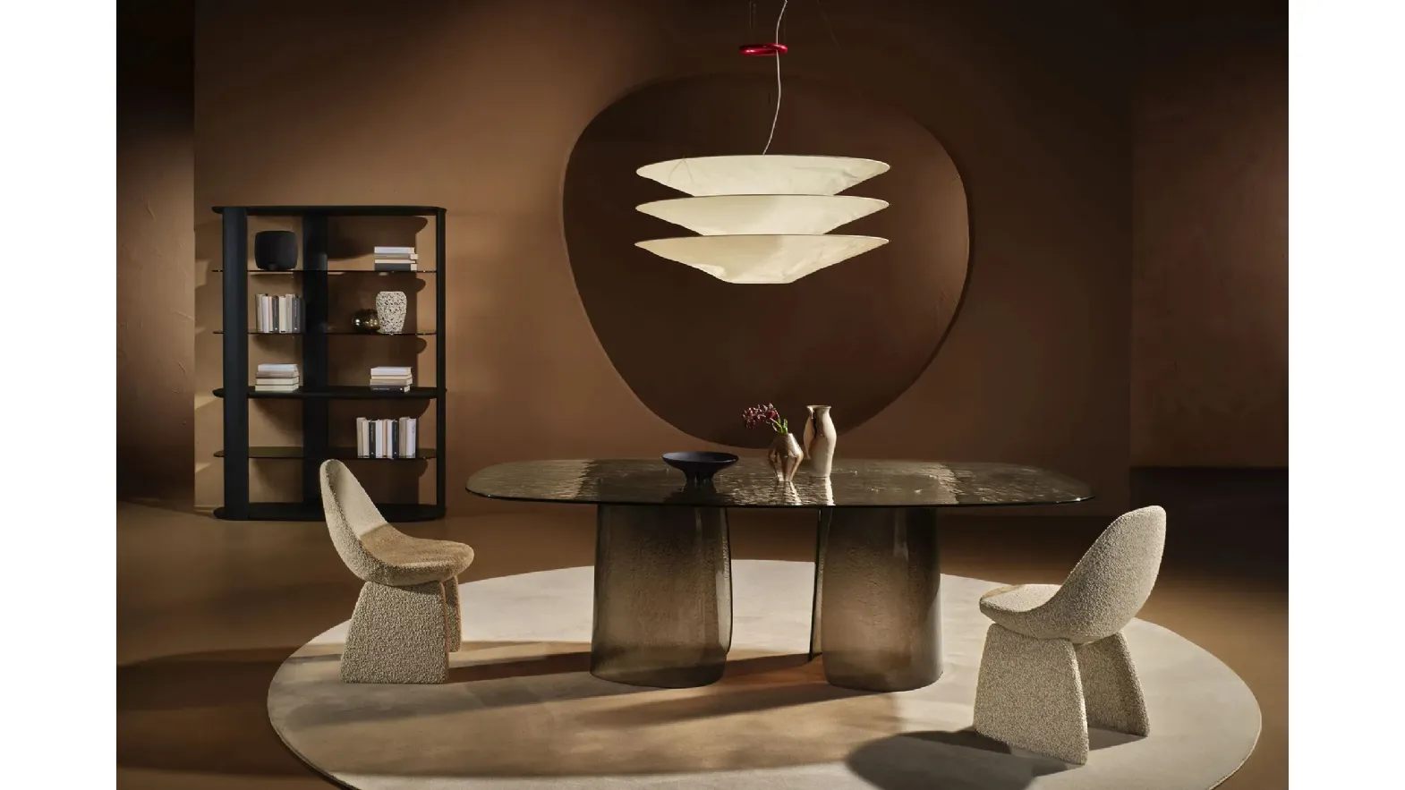 Cinnamon glass table by Nature Design