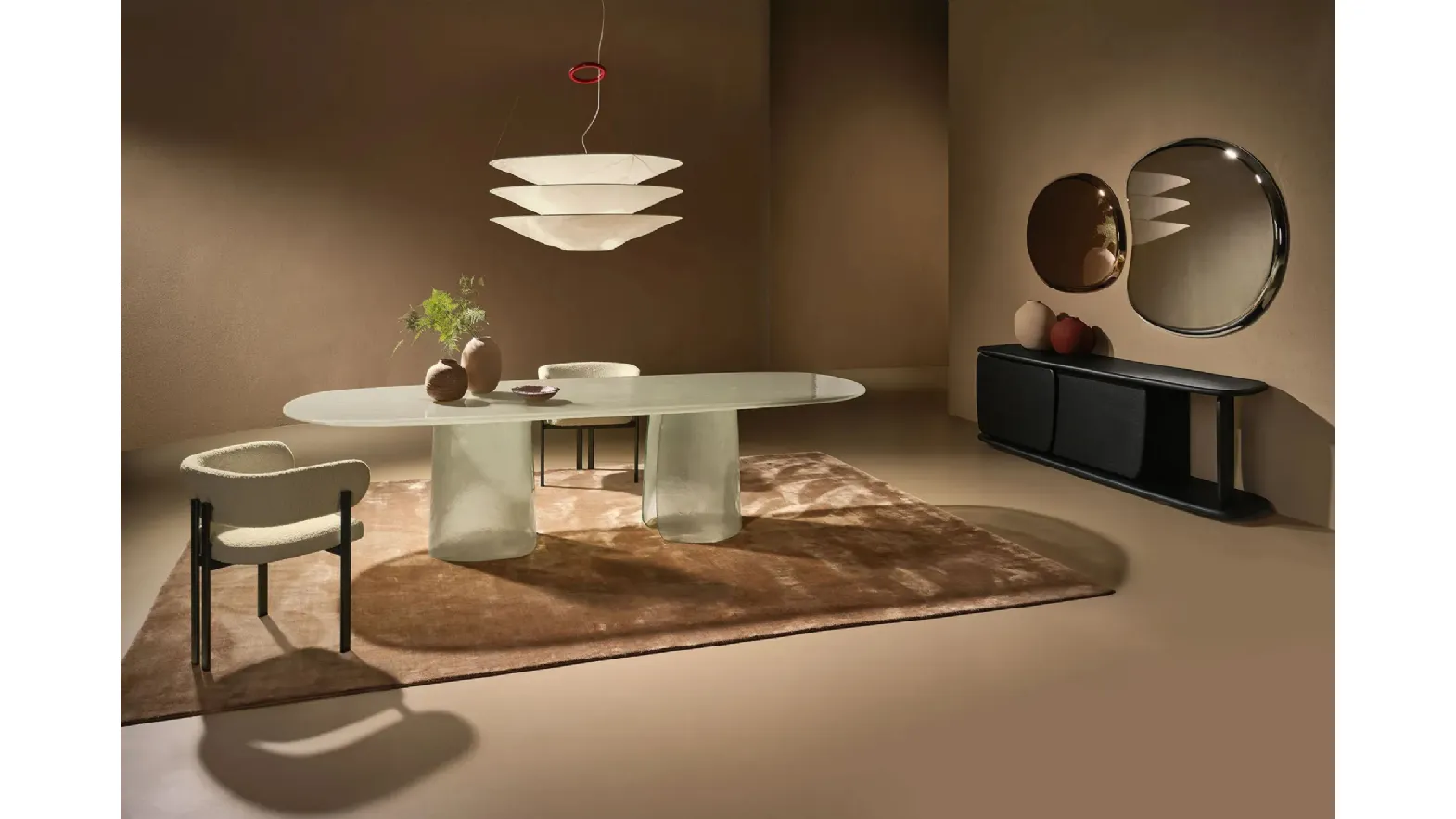 Cinnamon Glass Table by Nature Design
