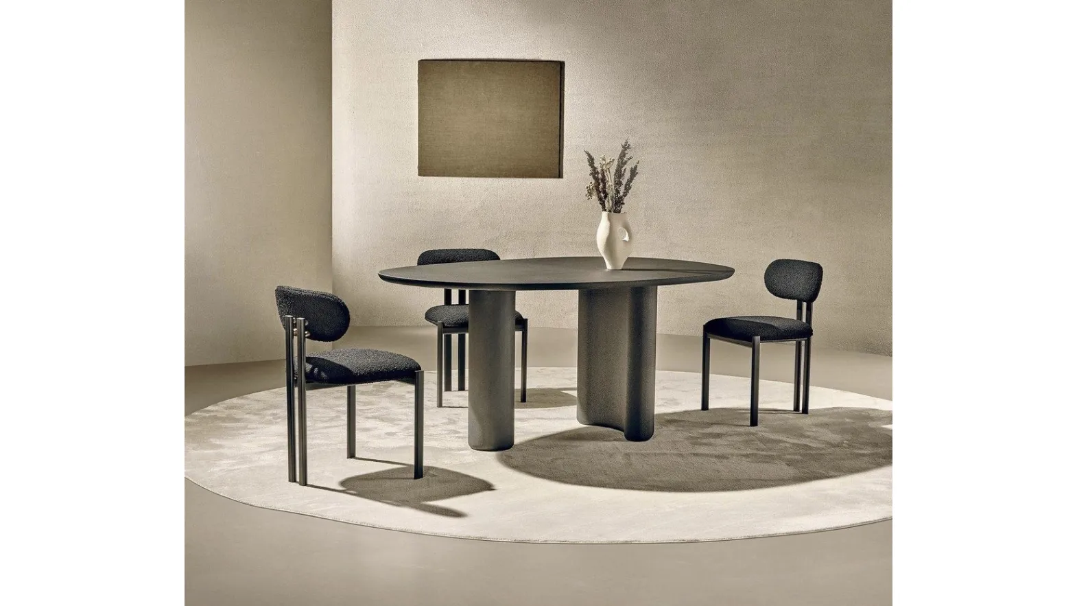 Lymph Table in Nero di Nature Design material