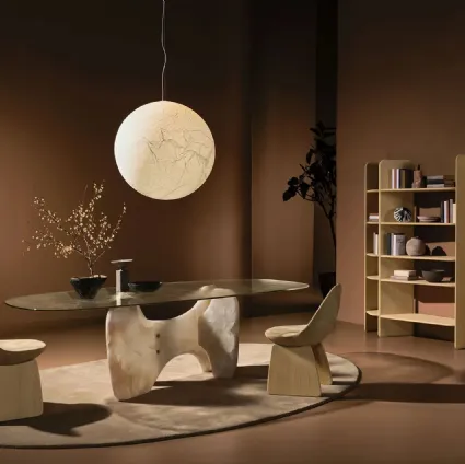 Tribe Onyx glass table with onyx base by Nature Design