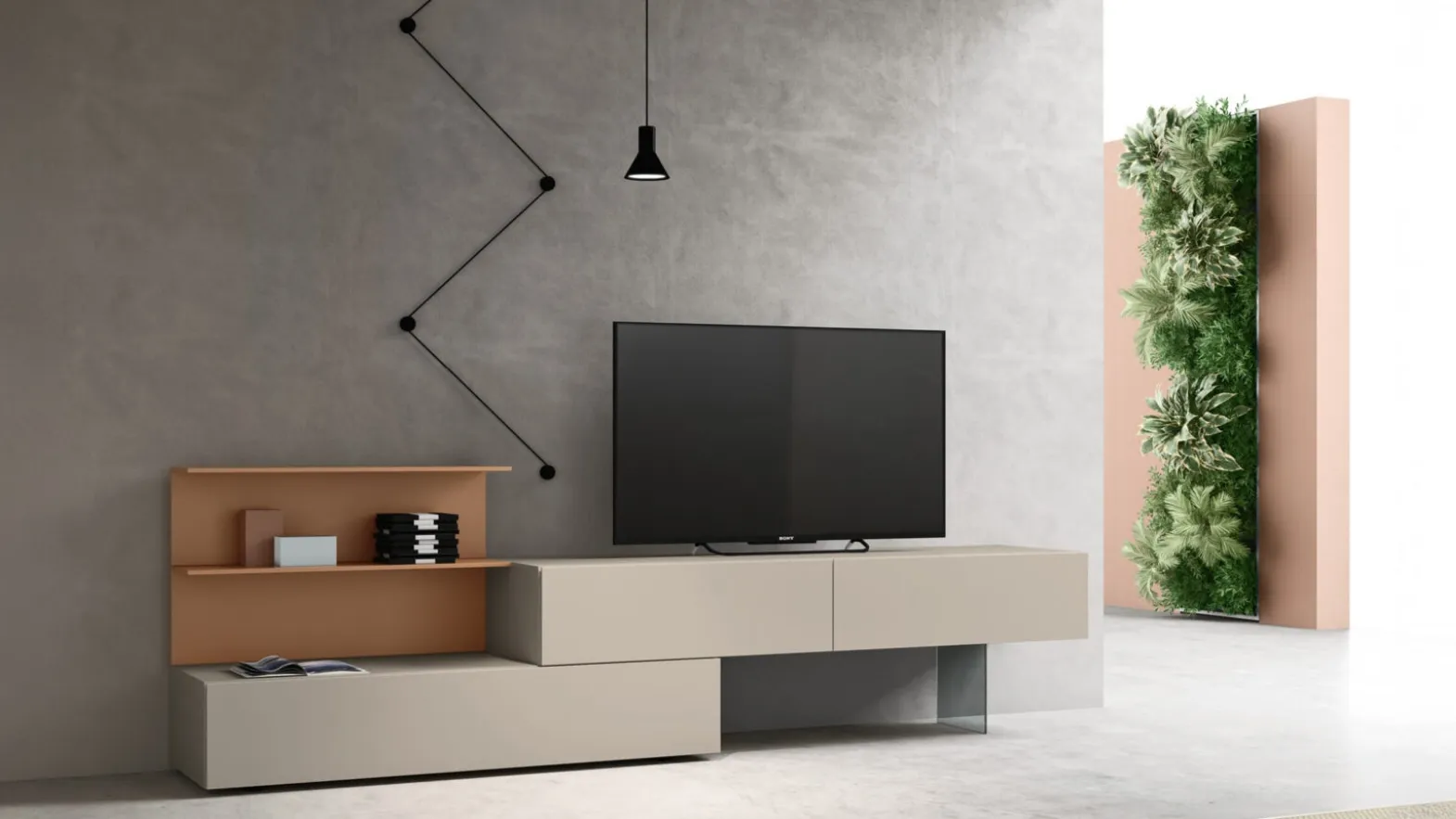 Floor-standing TV stand SM2353 by Maronese.