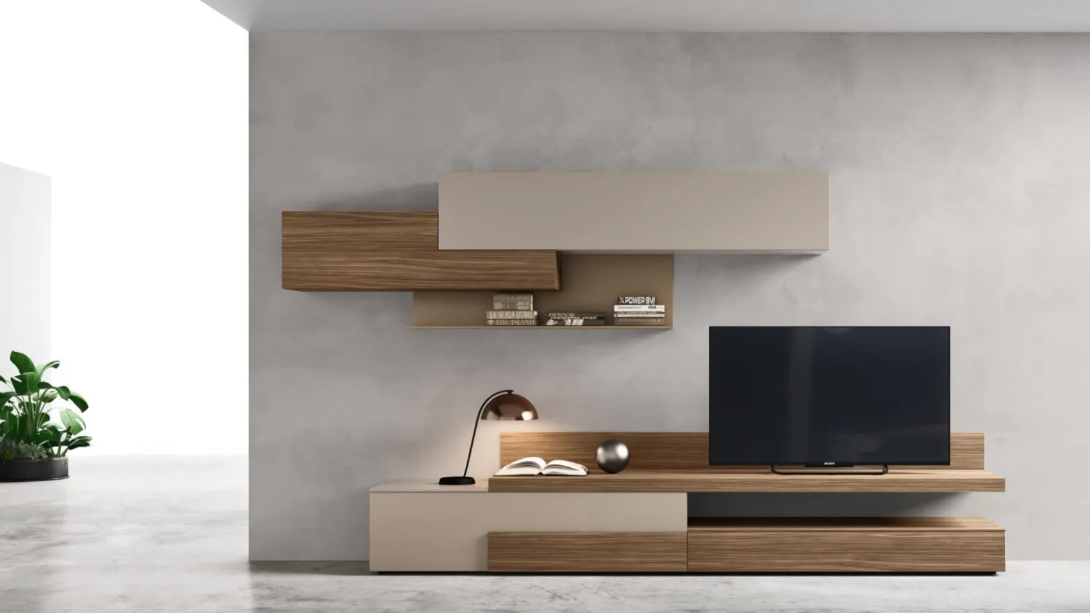 Floor-standing TV stand SM2362 by Maronese.