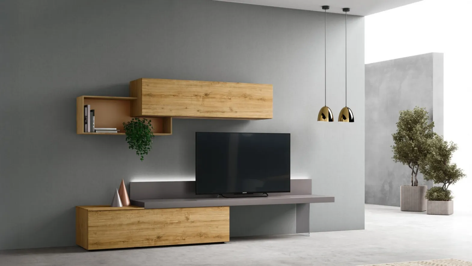 Floor-standing TV stand sm2363 by Maronese.