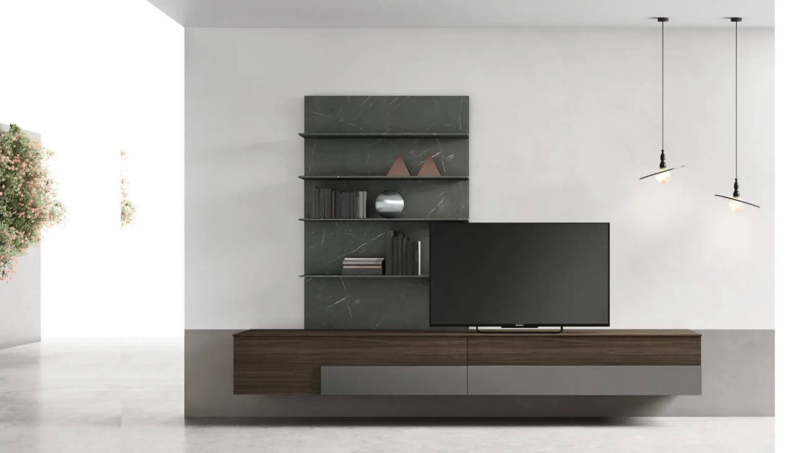 Suspended TV stand sm2361 by Maronese.