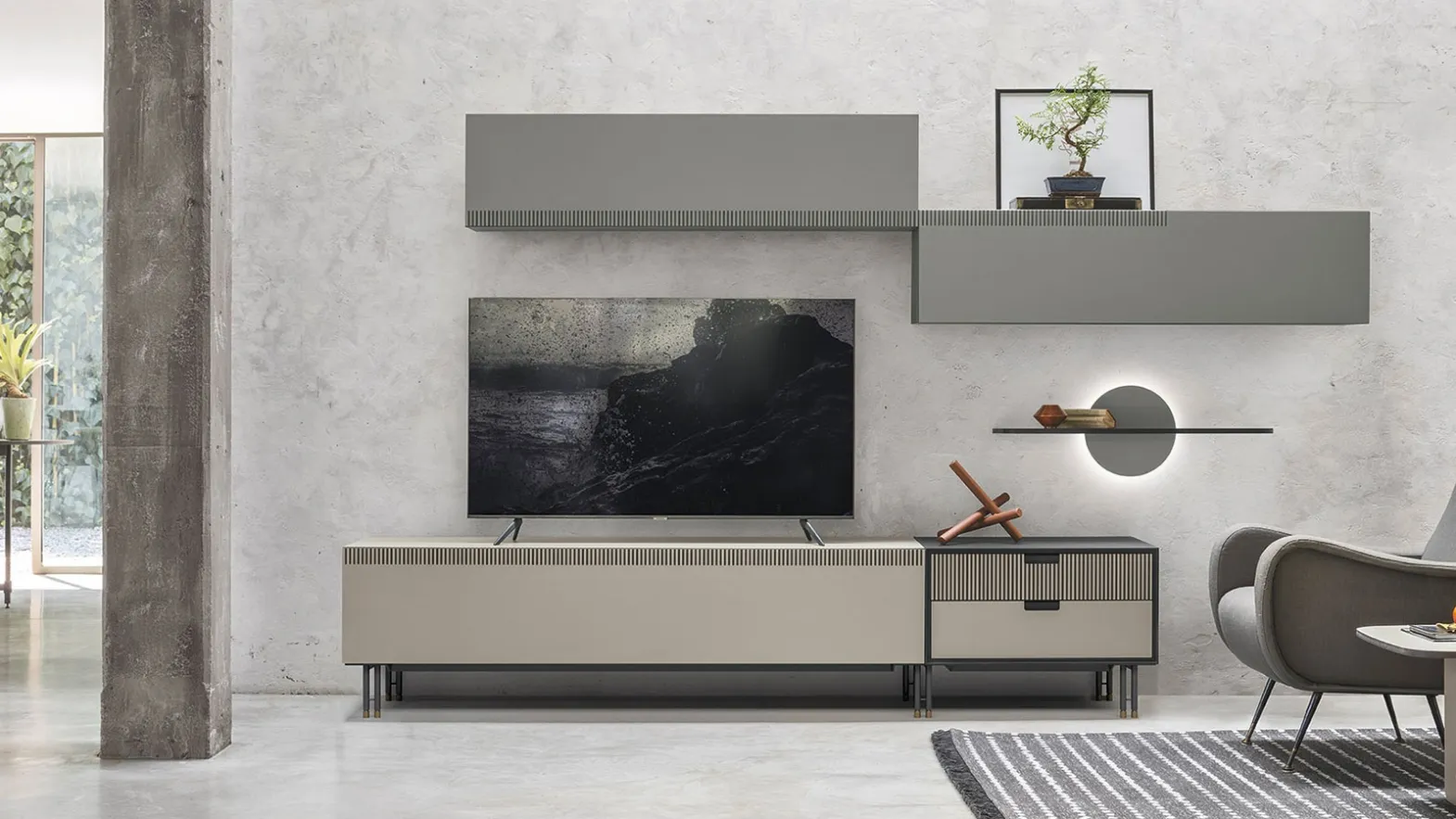 Mobile TV stand TIME UNIT TI 113 by Tomasella