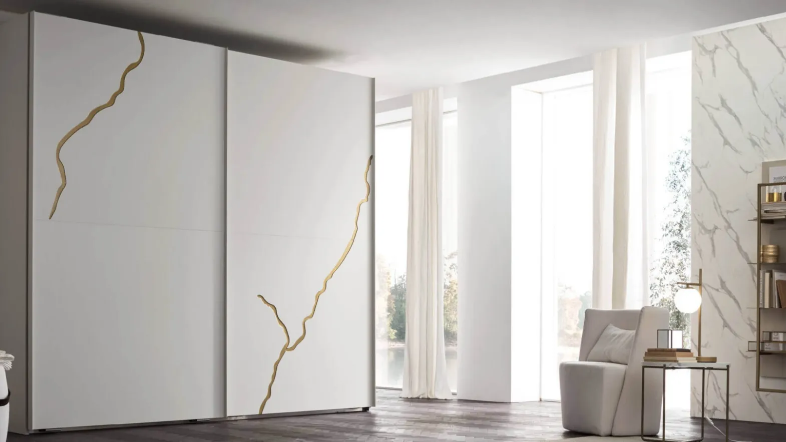 Wardrobe with sliding door Flash by Maronese