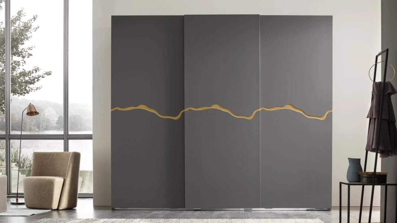 Wardrobe with sliding door Flash by Maronese