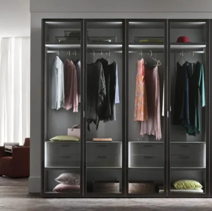 Wardrobe with hinged door Glax by Maronese.