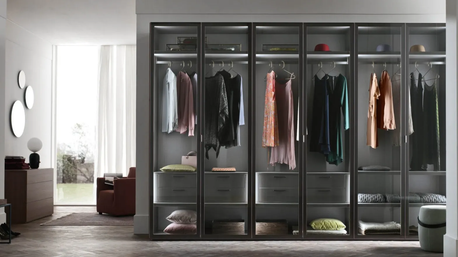 Wardrobe with hinged door Glax by Maronese.