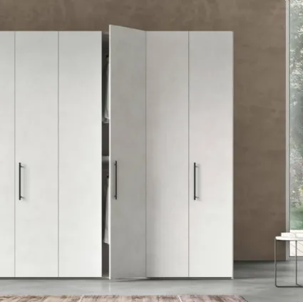Smooth swing door wardrobe by Maronese.