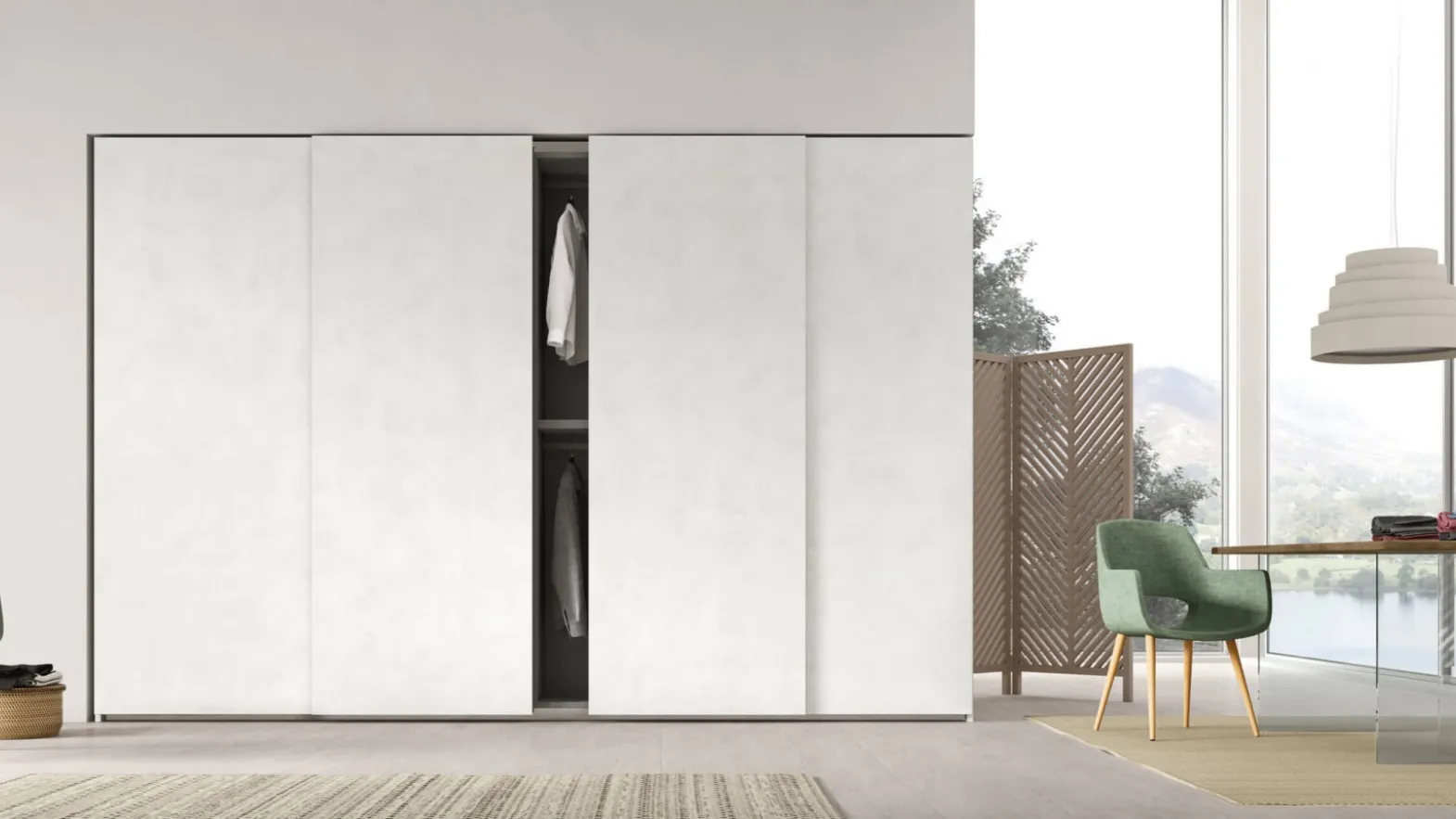 Smooth Sliding Door Wardrobe by Maronese.