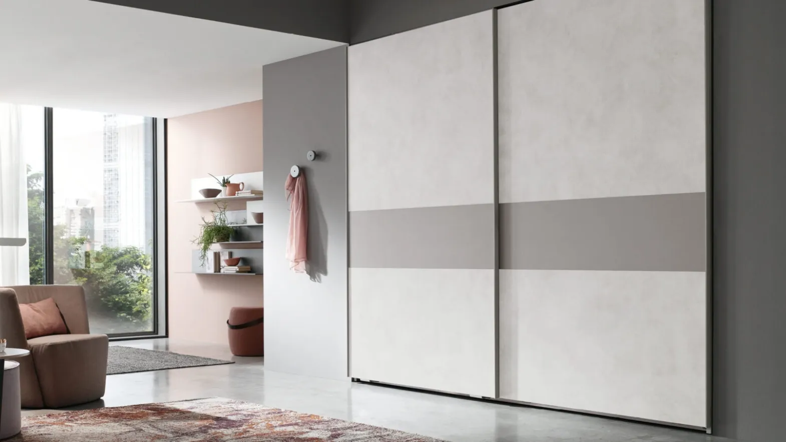 Wardrobe with sliding door Next by Maronese