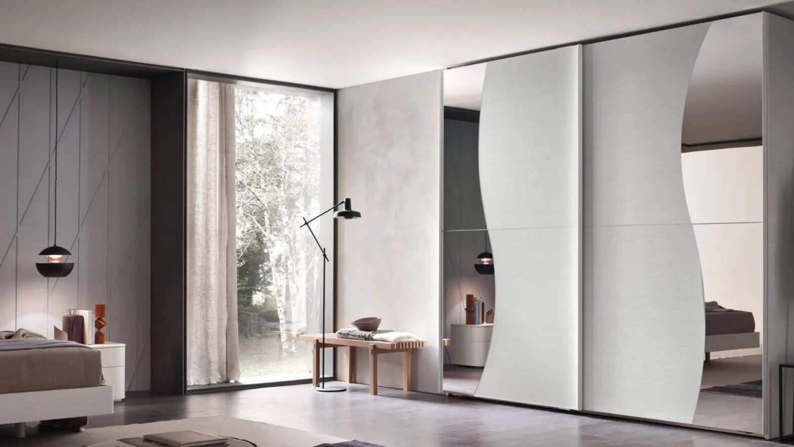 Wardrobe with sliding door Twist by Maronese