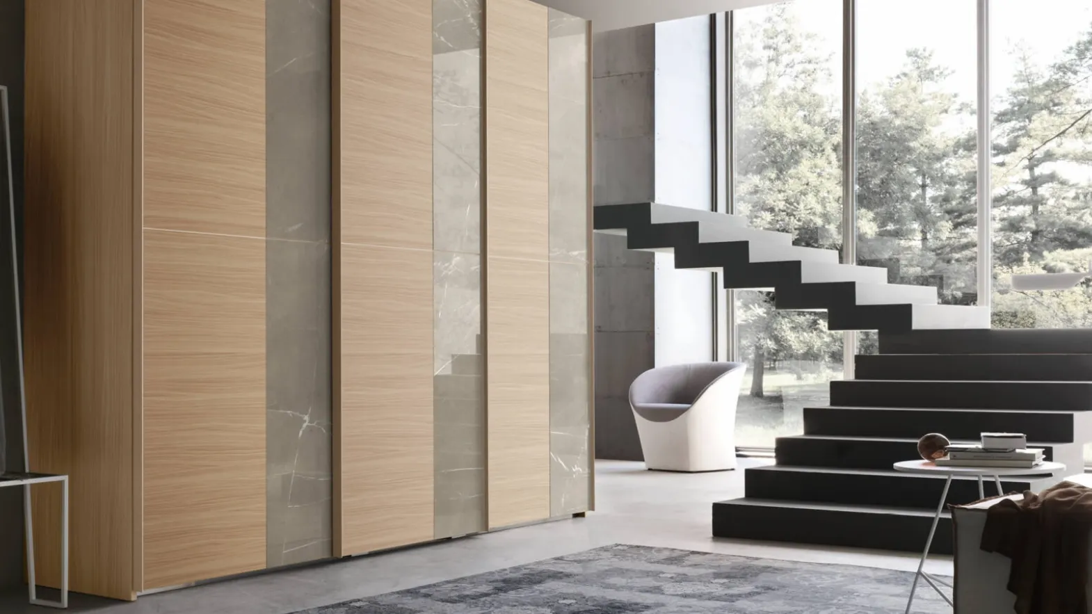 Zen sliding door wardrobe by Maronese.