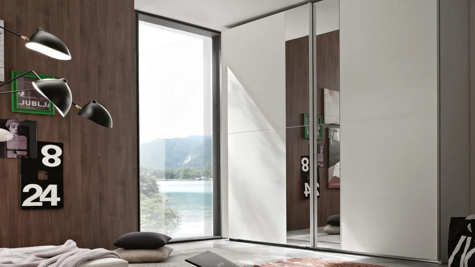 Wardrobe with sliding door Zen by Maronese.