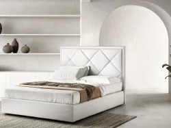 Bed with Precious headboard by Bside.