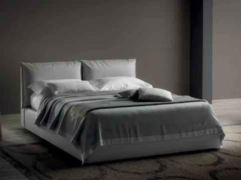 Quiet upholstered bed with container by Bside