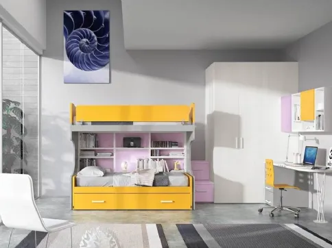 Loft bedroom for Girls 926 by Ferrimobili.