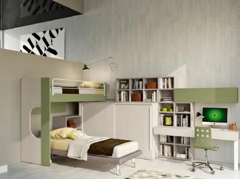 Loft bedroom for boys 901 by Ferrimobili.
