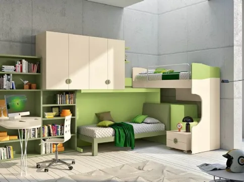 Loft bedroom for Kids 902 by Ferrimobili