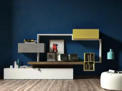 Club36 3007 Storage Wall in matt lacquer and melamine by 2B Italia