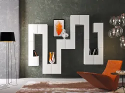 Club36 Elite 5020 Storage Wall in White matt lacquer by 2B Italia