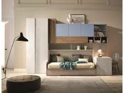 Casanova 4021 foldaway single bed in melamine and lacquered by 2B Italia