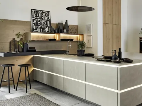 Modern Portland Cement Sapphire Gray Kitchen by Nolte