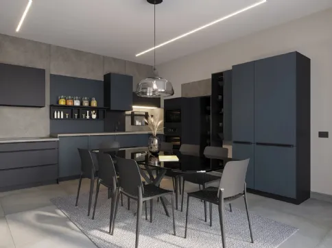 Modern kitchen with a soft corner touch by Life Cucine.